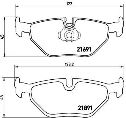 P06023 BREMBO Задние тормозные колодки купить в Ирпень