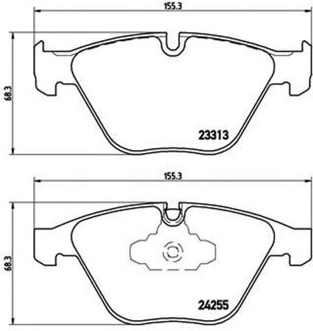 P06055 BREMBO Передние тормозные колодки купить в Ужгород