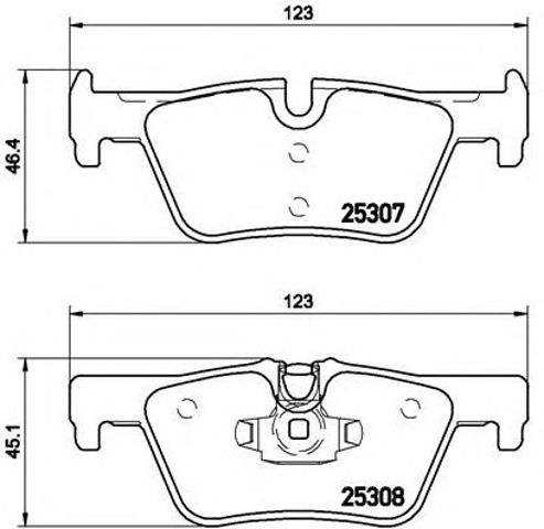 Задние колодки P06071 BREMBO