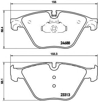 P06074 BREMBO Передние тормозные колодки купить в Кривой Рог