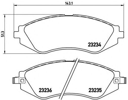 Колодки тормозные передние дисковые P15002 BREMBO