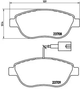Колодки тормозные дисковые комплект P23087 BREMBO