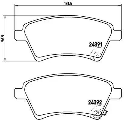 P23105 BREMBO Передние тормозные колодки купить в Житомир