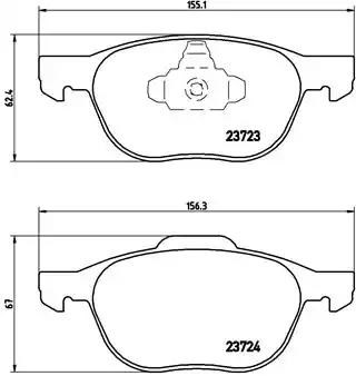 BREMBO P24061 Передние тормозные колодки в наличии Житомир