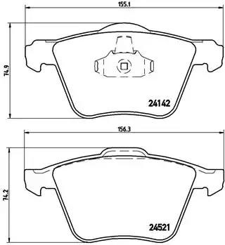 P24077 BREMBO Колодки тормозные передние дисковые купить в Львов