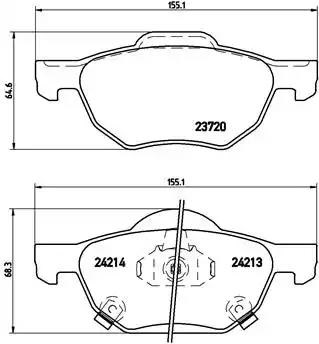 P28036 BREMBO Передние тормозные колодки купить в Украина