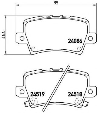 Колодки тормозные дисковые комплект P28038 BREMBO