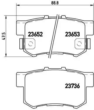 BREMBO P28039 Задние тормозные колодки в наличии Хмельницкий