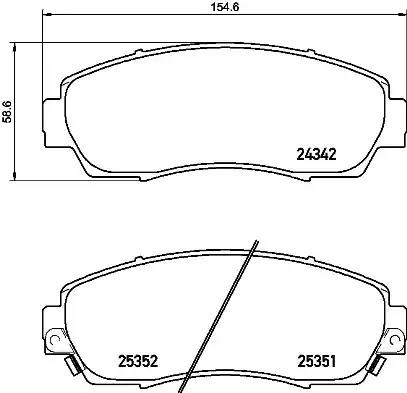 Передние тормозные колодки P28068 BREMBO