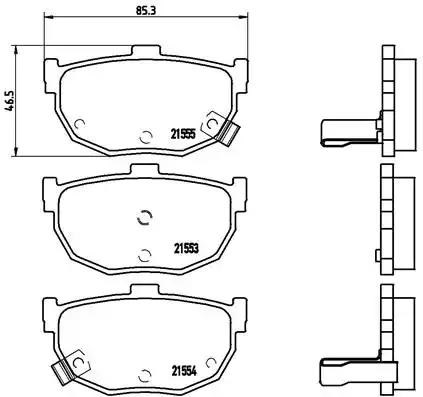 Комплект задних колодок P30003 BREMBO