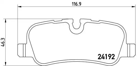 Комплект задних колодок P44019 BREMBO
