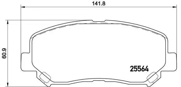 BREMBO P49045 Передние тормозные колодки в наличии Львов