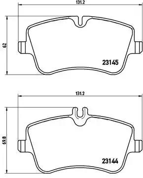 P50045 BREMBO Колодки тормозные передние дисковые купить в Ровно