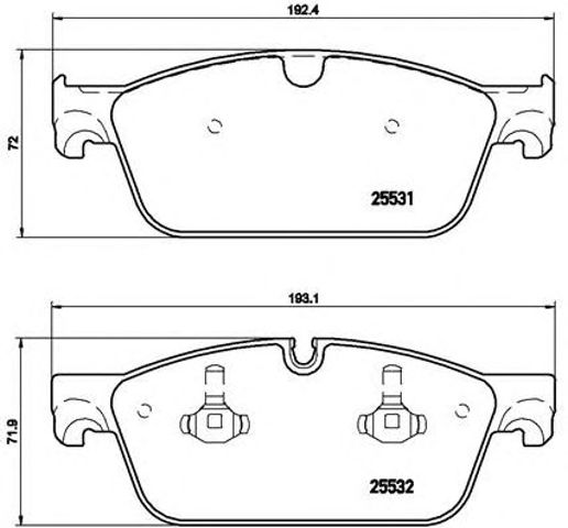 P50102 BREMBO Передние тормозные колодки купить в Ужгород