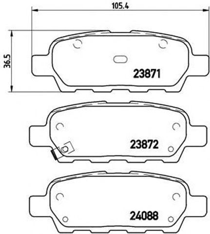 Задние колодки P56046 BREMBO