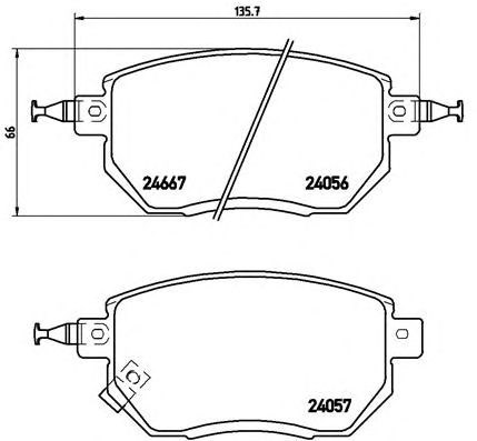 P56051 BREMBO Передние тормозные колодки купить в Харьков