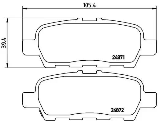 Колодки тормозные дисковые комплект P56068 BREMBO