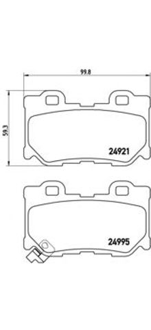 Задние колодки P56095 BREMBO