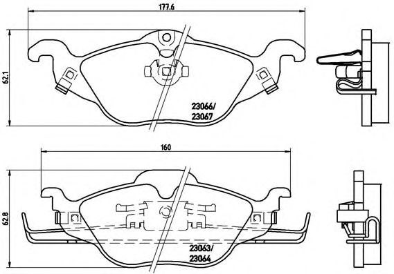 Колодки тормозные P59030 BREMBO