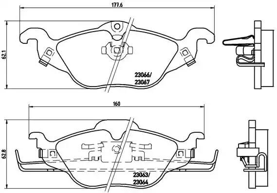 BREMBO P59030 Передние тормозные колодки в наличии Тернополь