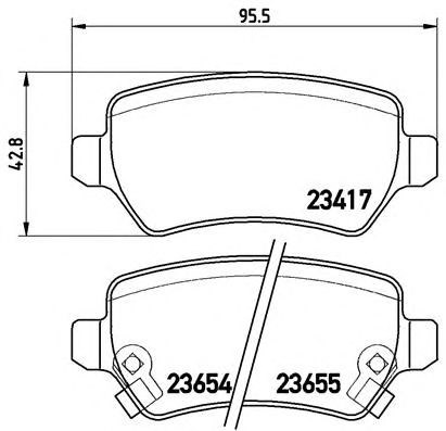 P59038 Колодки тормозные задние дисковые купить Полтава