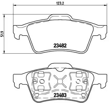 BREMBO P59044 Колодки тормозные задние дисковые в наличии Николаев