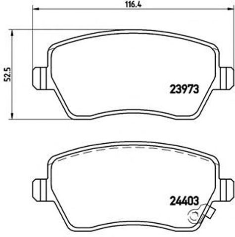 Передние тормозные колодки P59050 BREMBO