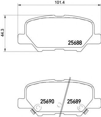 Колодки тормозные дисковые комплект P61111 BREMBO