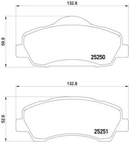 Колодки тормозные передние дисковые P61113 BREMBO