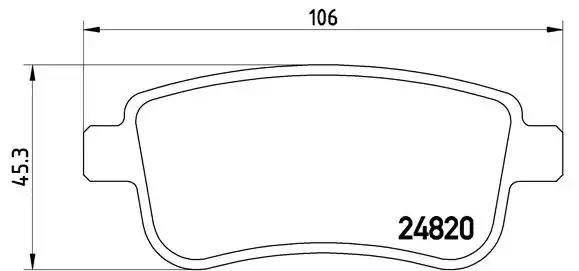 Задние дисковые колодки P68041 BREMBO