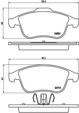 Колодки передние P68047 BREMBO