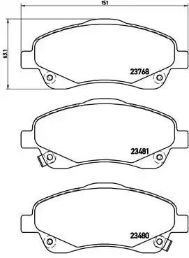 BREMBO P83046 Колодки тормозные передние дисковые в наличии Николаев