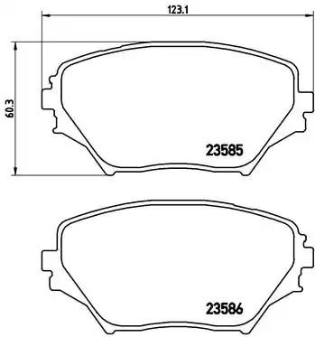 Колодки передние P83055 BREMBO