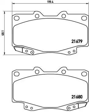 Колодки передние P83069 BREMBO