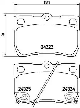 P83073 BREMBO Задние тормозные колодки купить в Полтава