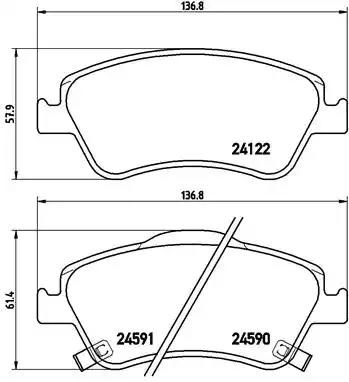 BREMBO P83079 Передние тормозные колодки в наличии Винница