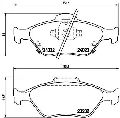Колодки тормозные P83085 BREMBO