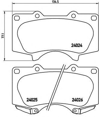 BREMBO P83102 Передние тормозные колодки в наличии Кривой Рог