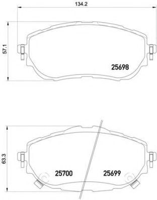 BREMBO P83150 Колодки тормозные передние дисковые в наличии Полтава