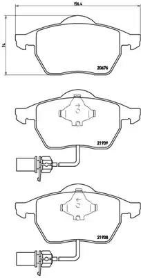 Колодки тормозные передние дисковые P85037 BREMBO