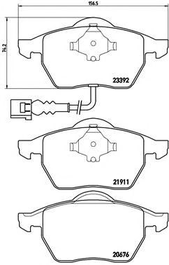 P85045 BREMBO Передние тормозные колодки купить в Тернополь