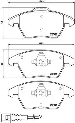 P85075 BREMBO Передние тормозные колодки купить в Павлоград