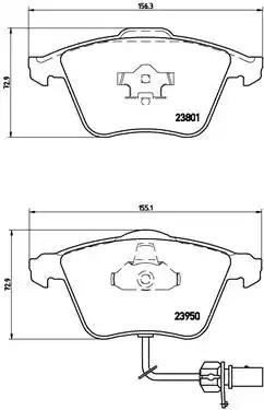 Колодки тормозные P85097 BREMBO