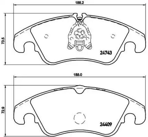 BREMBO P85098 Колодки тормозные передние дисковые в наличии Сумы