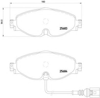 Колодки тормозные дисковые комплект P85126 BREMBO