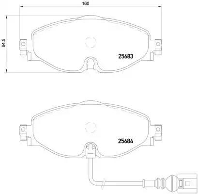 P85126 BREMBO Передние тормозные колодки купить в Чернигов