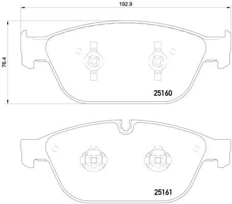 Тормозные колодки P85128 BREMBO