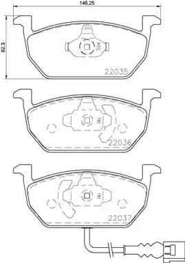 Колодки тормозные дисковые комплект P85137 BREMBO