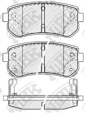 NIBK PN0436 Задние тормозные колодки в наличии Николаев
