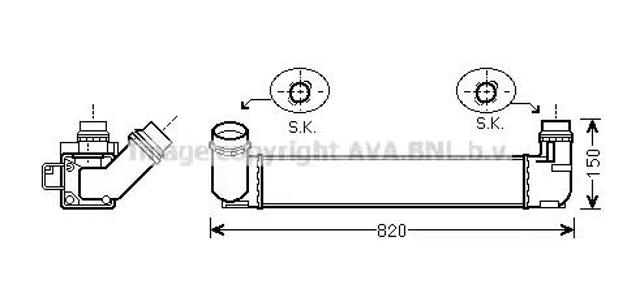 Охладитель наддувочного воздуха RTA4412 AVA